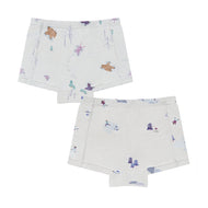 Nest Designs Bamboo Girls Boy Short Underwear (2 Pack) Snow Buddies