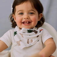 Nest Designs Bamboo Muslin Baby Bandana Bib Forest Forage