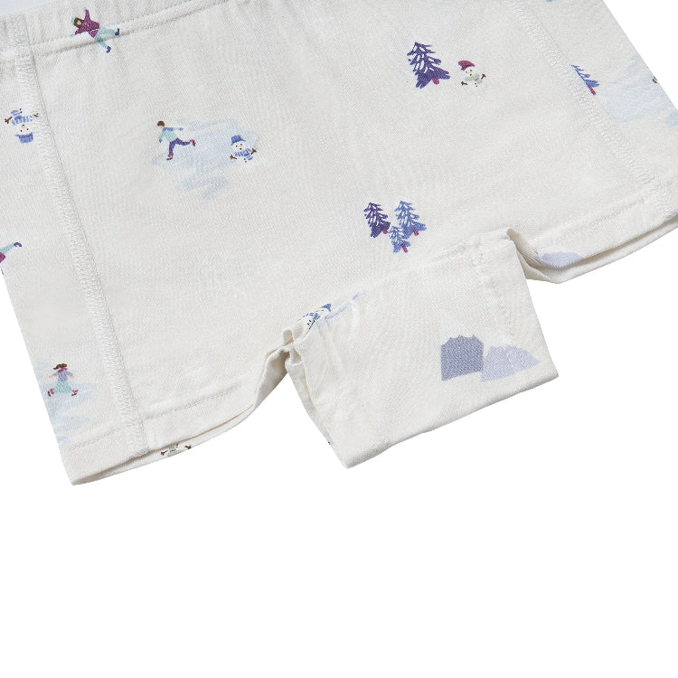 Nest Designs Bamboo Girls Boy Short Underwear (2 Pack) Snow Buddies