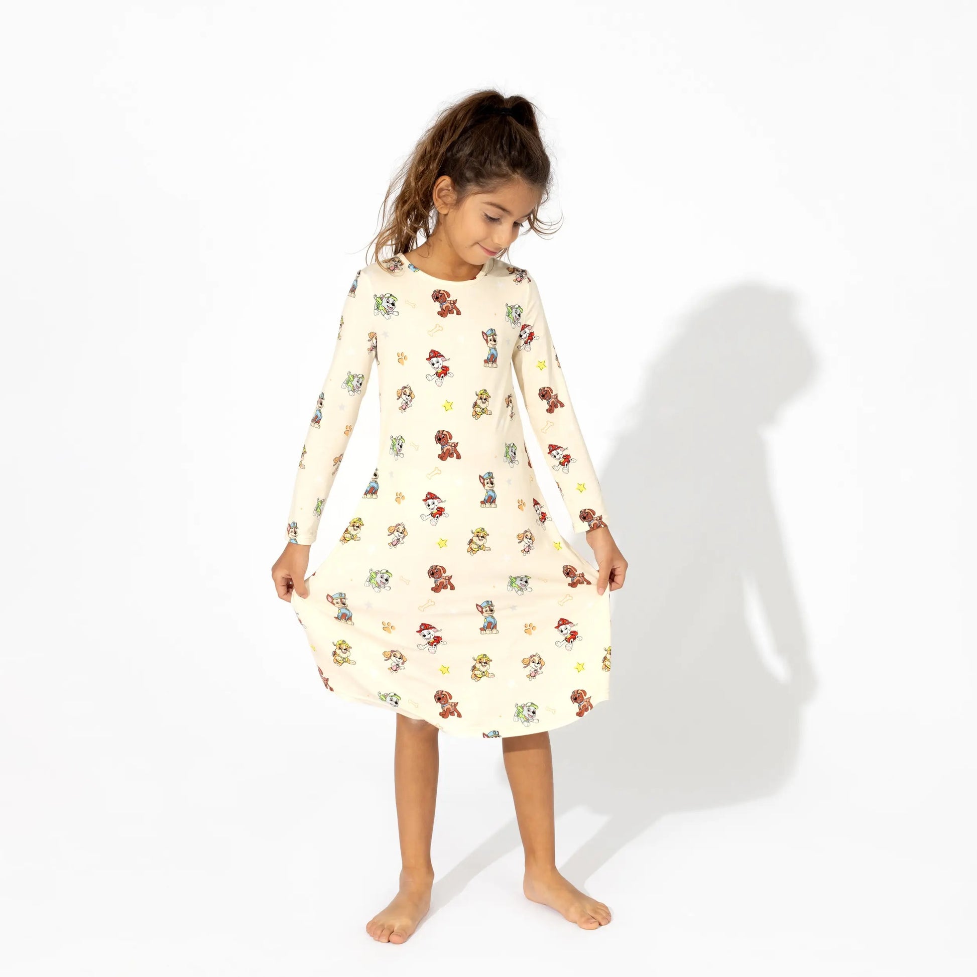Bellabu Bear Bamboo Girls' Long Sleeve Dress Paw Patrol
