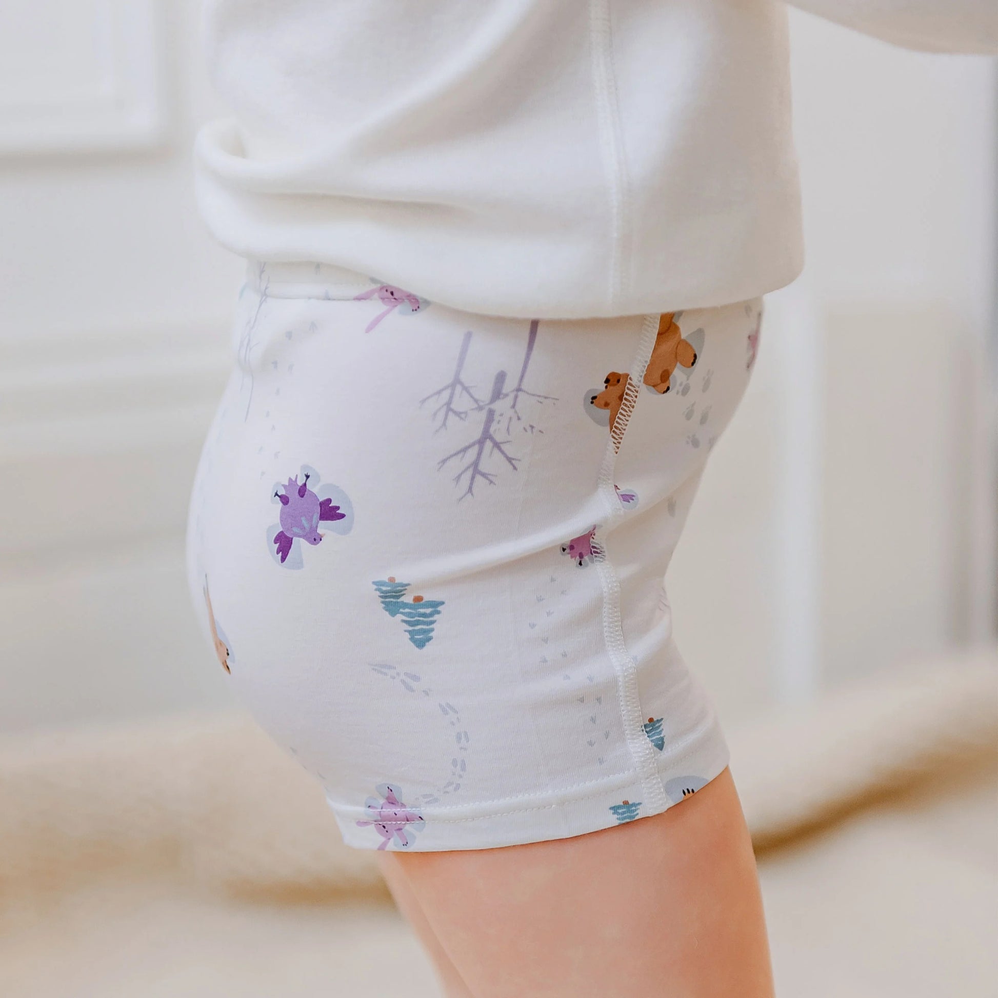 Nest Designs Bamboo Girls Boy Short Underwear (2 Pack) Snow Buddies