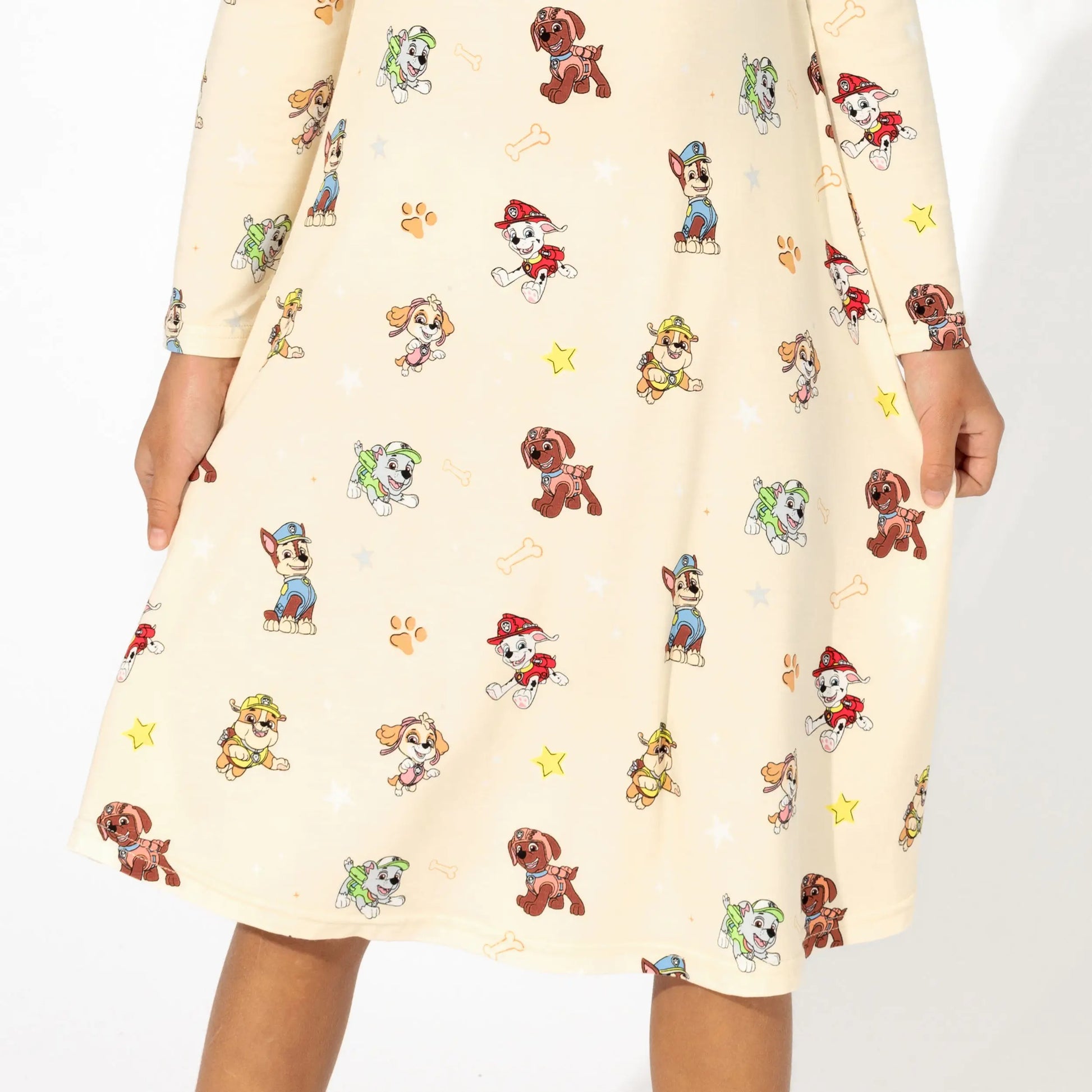 Bellabu Bear Bamboo Girls' Long Sleeve Dress Paw Patrol