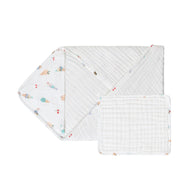 Nest Designs Organic Cotton 9-Layer Hooded Baby Bath Towel Ice Cream Summer