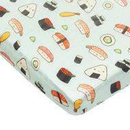 Loulou Lollipop Muslin Fitted Crib Sheet Sushi