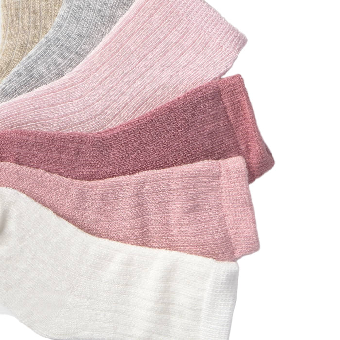 Mayoral newborn socks, 6-pack, rose pink pastel colors