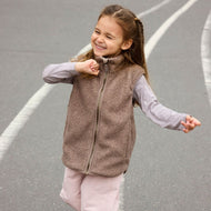 Mini A Ture Matbattal Teddyfleece Vest Grs Grey Brown