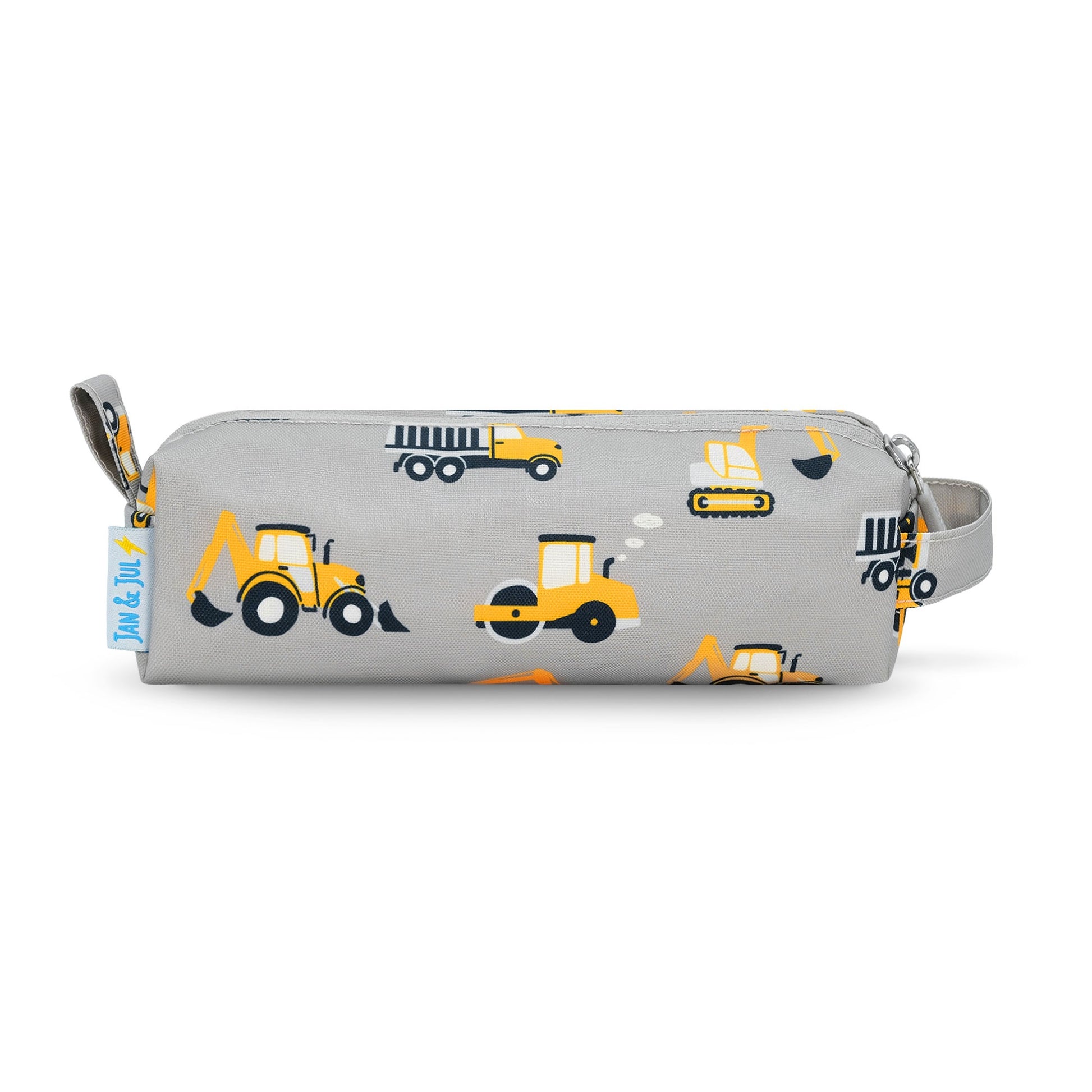 Jan & Jul Kids Pencil Case Grey Construction