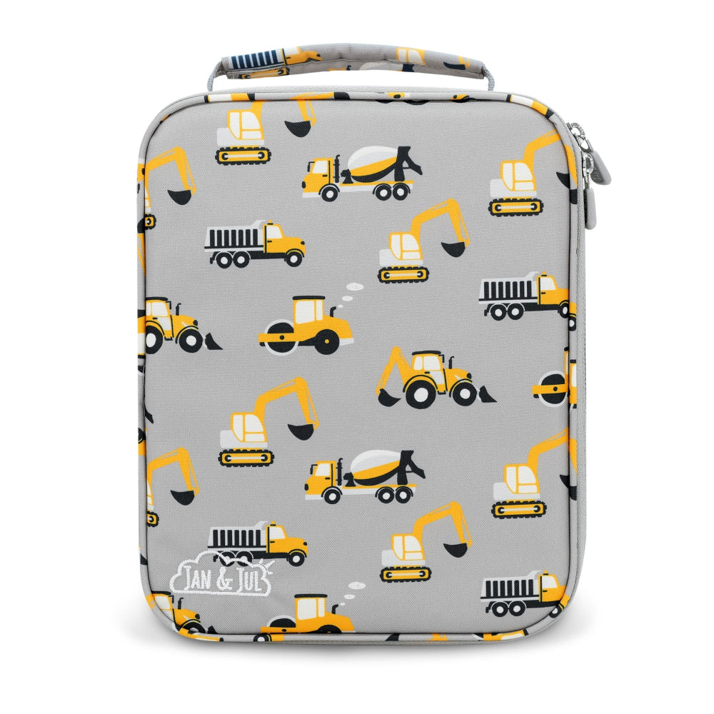 Jan & Jul kids lunch bag grey construction
