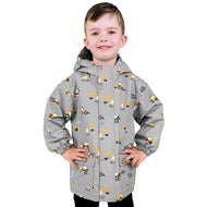 Jan & Jul Waterproof Cozy Dry Rain Jacket Grey Construction