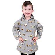 Jan & Jul Waterproof Cozy Dry Rain Jacket Grey Construction