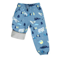 Jan & Jul Waterproof Cozy Dry Rain Pants Wolf and Bear