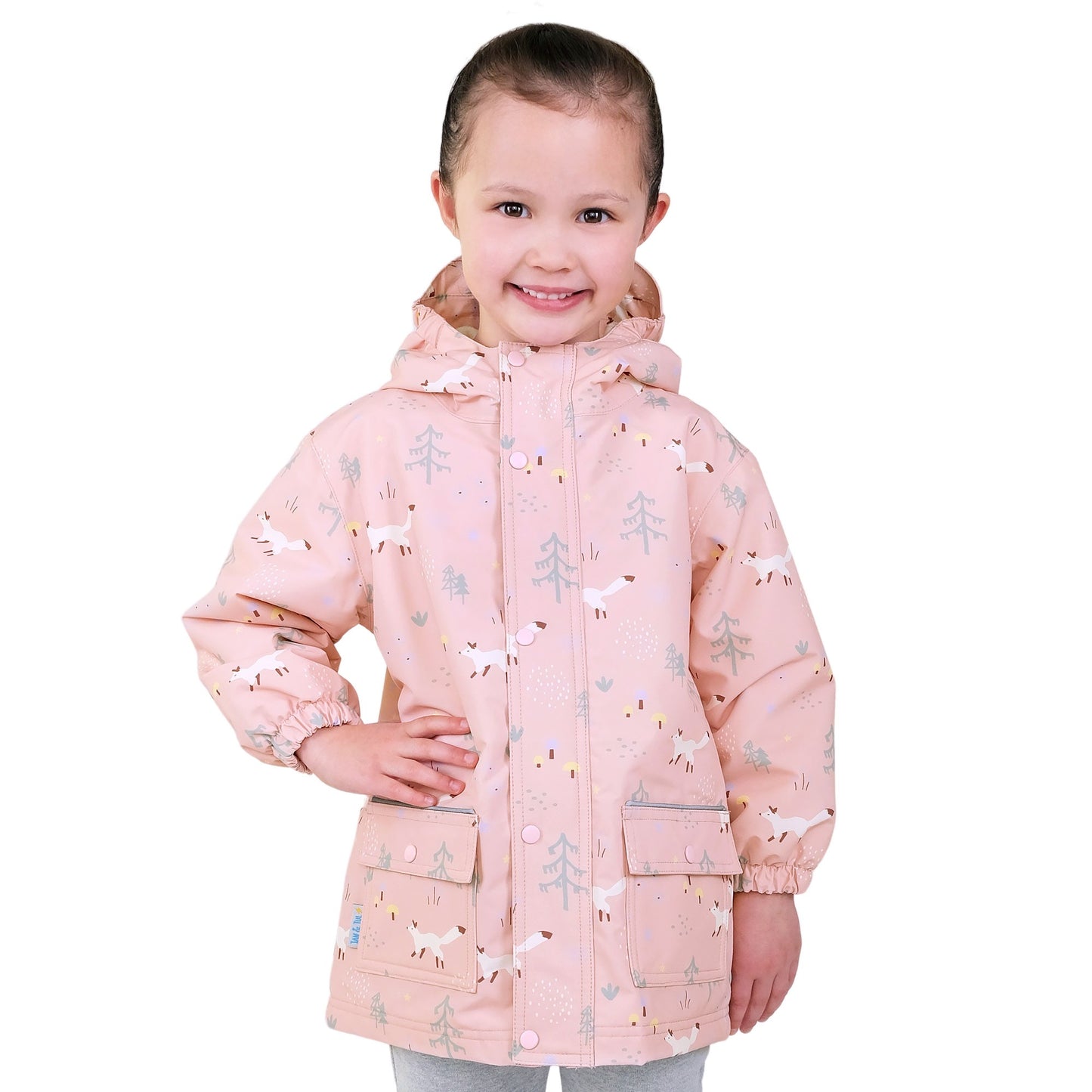 Jan & Jul Waterproof Cozy Dry Rain Jacket Pink Forest