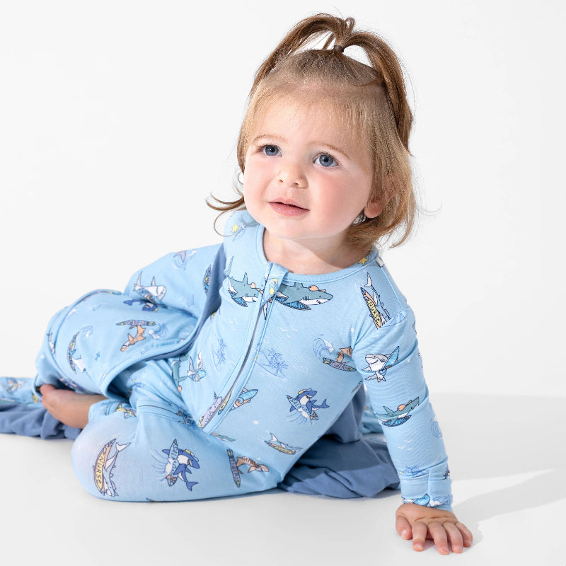 Bellabu Bear Bamboo Convertible Footie Shark School
