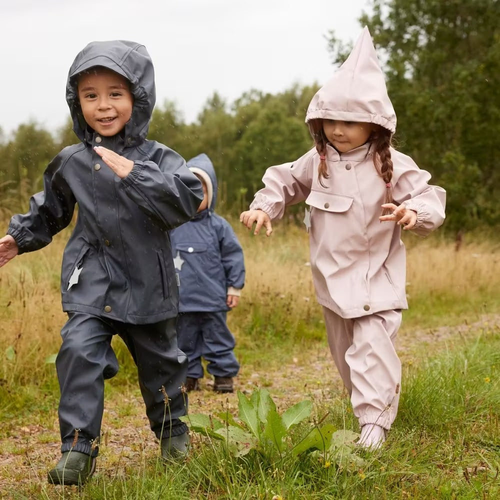 mini a ture mataden spring softshell jackets navy pink blue, three jackets