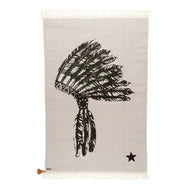 Varanassi Dhurrie Hand-Woven 100% Cotton Rug - Indian