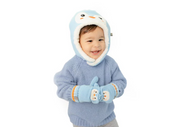 Flapjackkids Baby Knitted Mittens Penguin