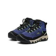 Keen Big Kids' Targhee Iv Waterproof Hiking Boot Blue Hemlock