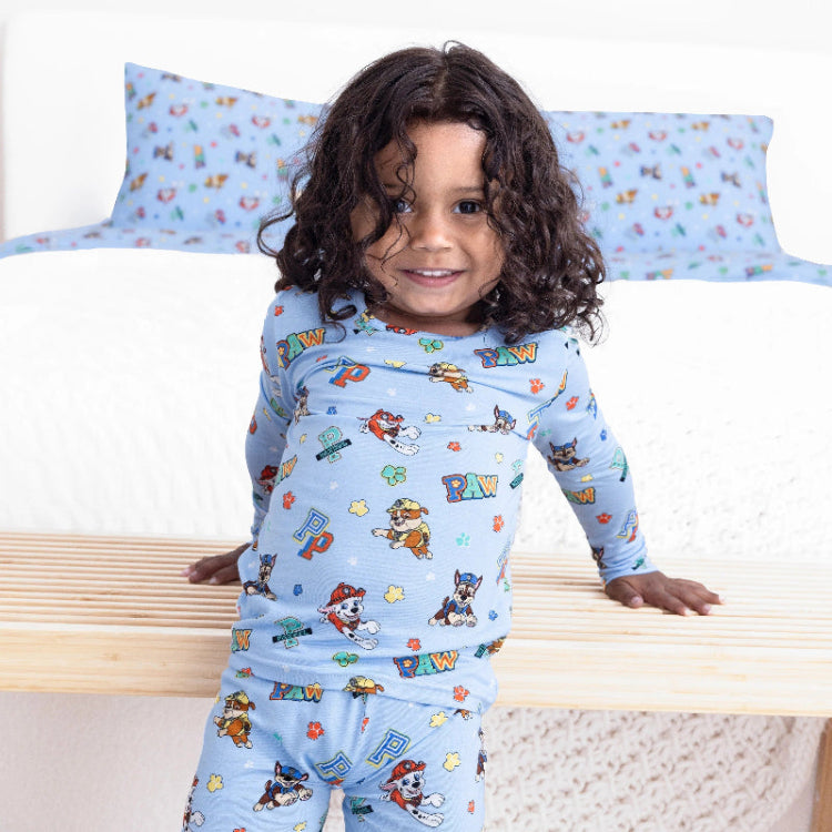 Bellabu Bear Varsity Blue Bamboo Kids Pajamas Paw Patrol