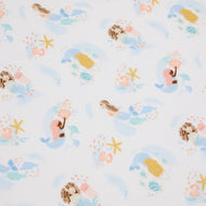 Loulou Lollipop Muslin Fitted Crib Sheet Mermaids