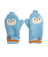 Flapjackkids Baby Knitted Mittens Penguin