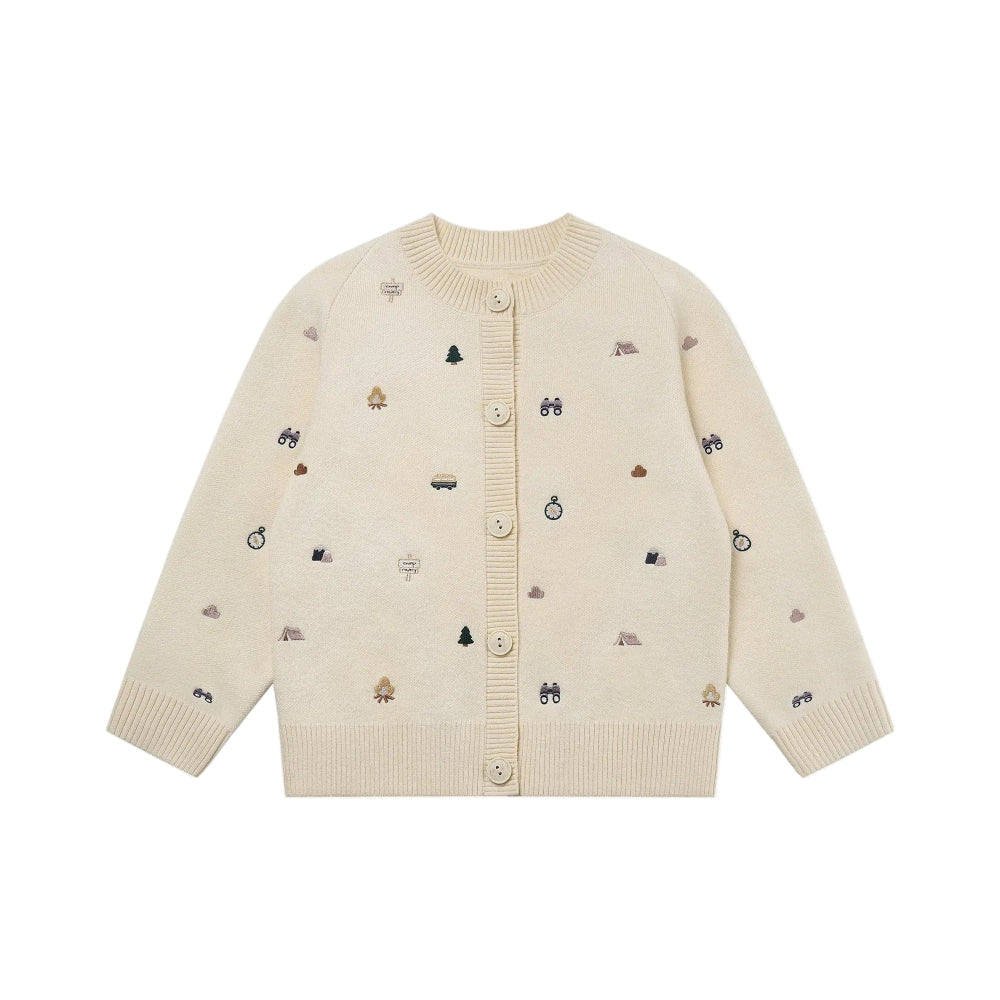 Petite Revery Cotton Knit Cardigan Mini Camp Revery