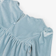 Mayoral Velvet Dress Set Blue Bell