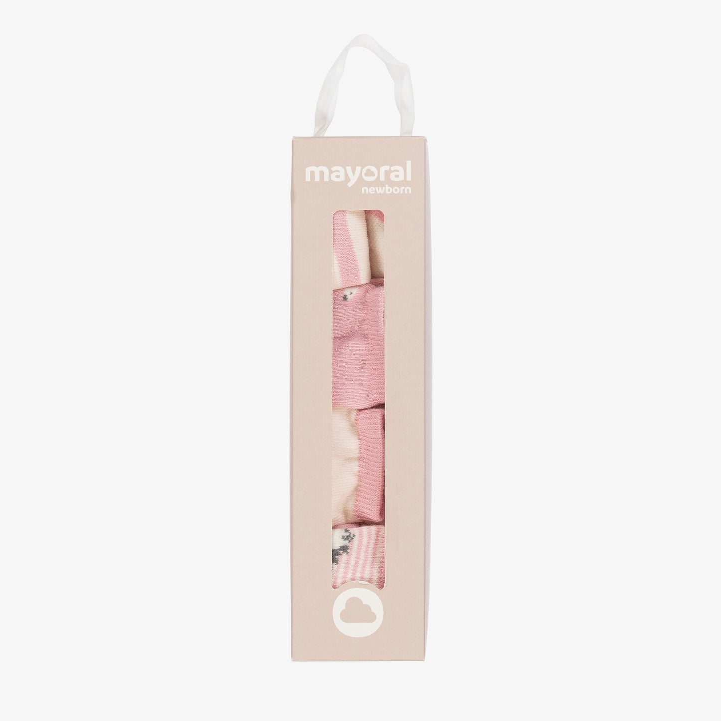 mayoral newborn 4-pack socks pink