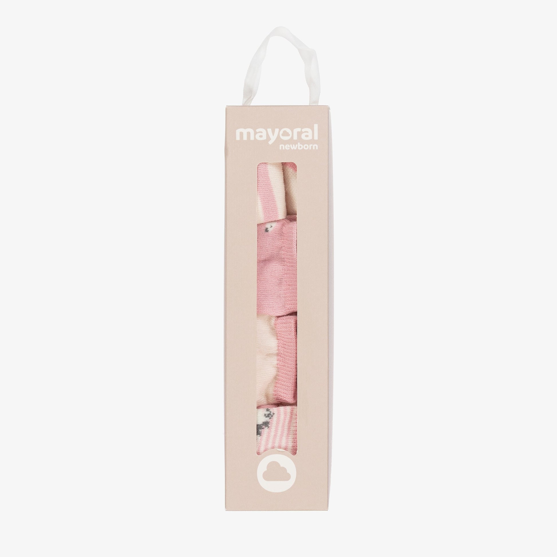 Mayoral Newborn 4-Pack Socks Pink