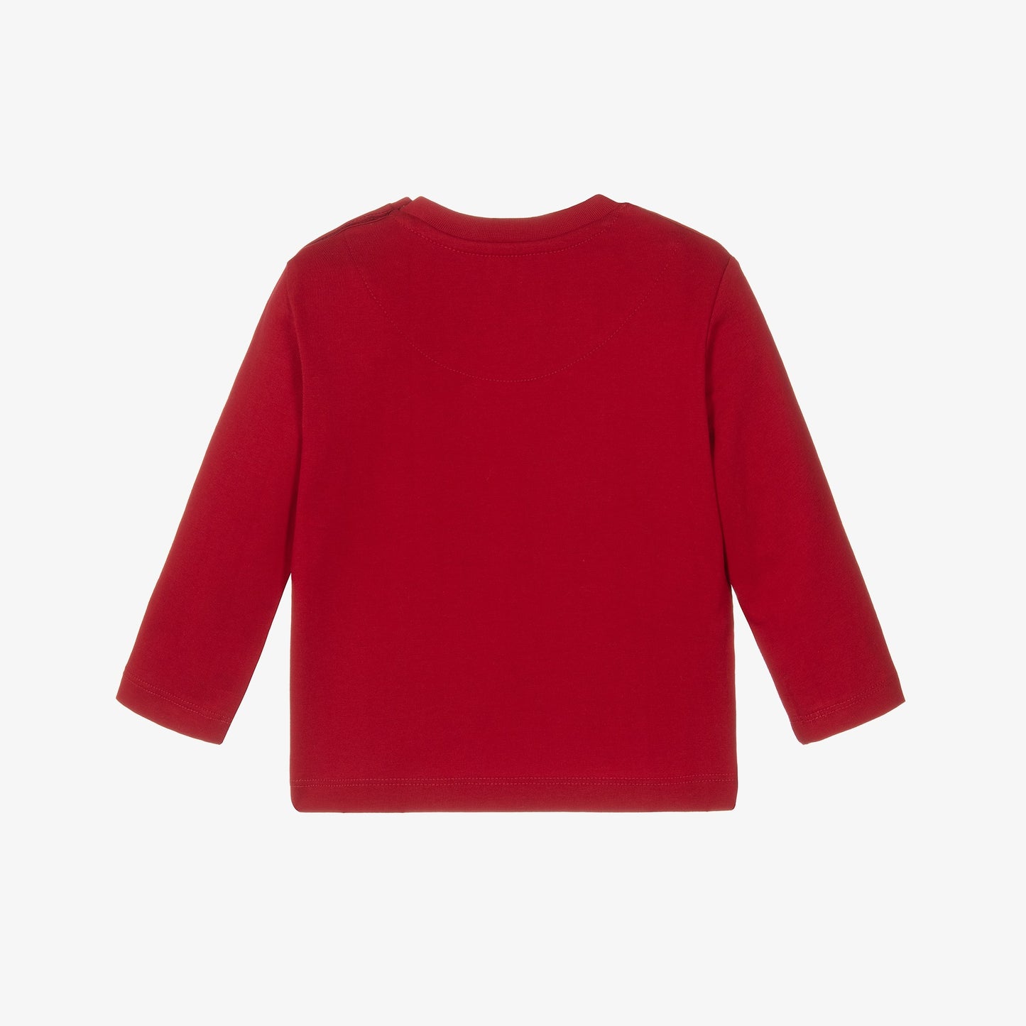 shirt red long sleeve back view
