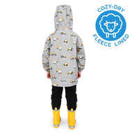 Jan & Jul Waterproof Cozy Dry Rain Jacket Grey Construction