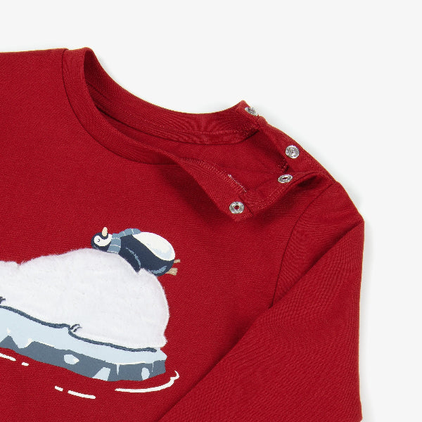 Mayoral polar bear and penguin shirt red