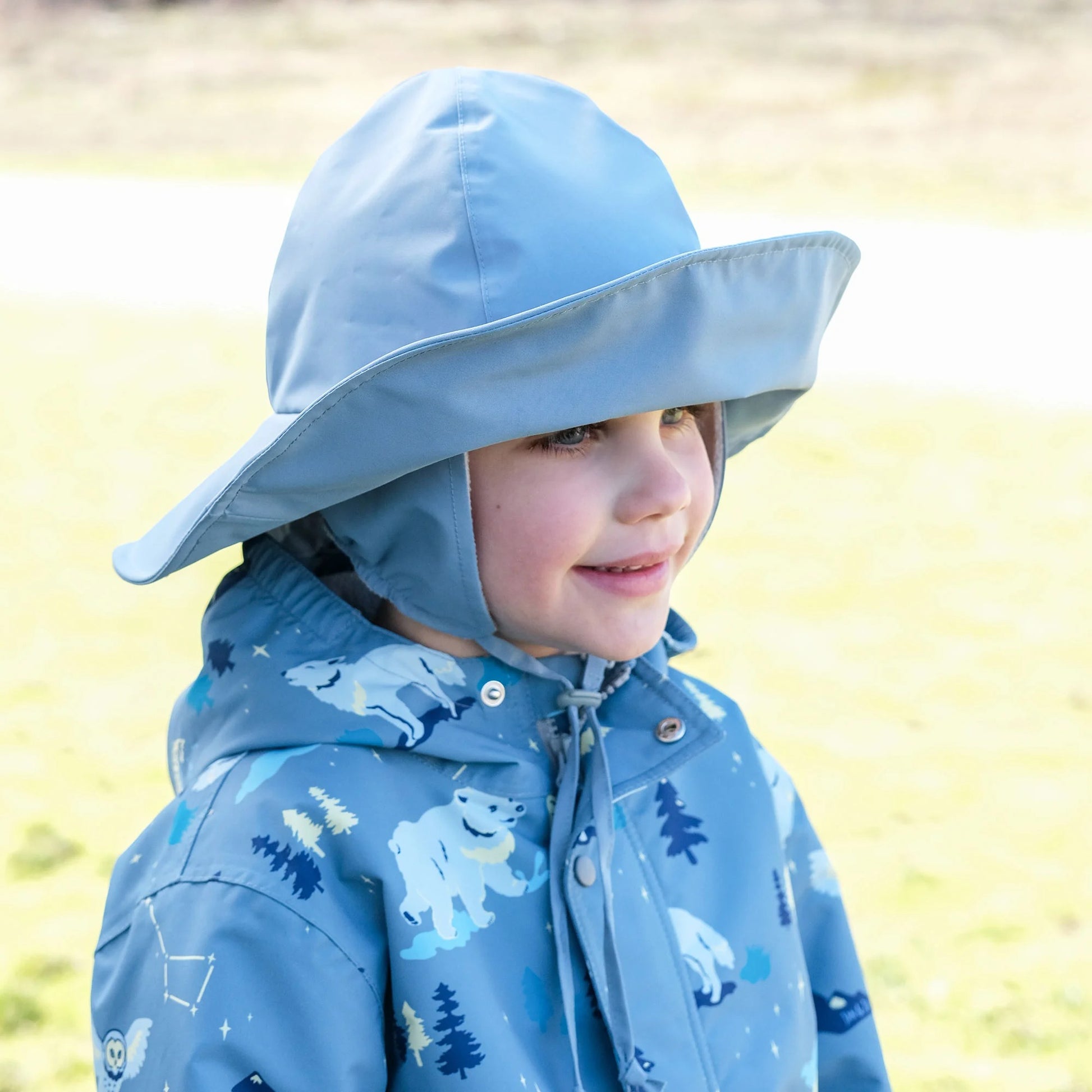 Jan & Jul Waterproof Rain Hats Dusty Blue