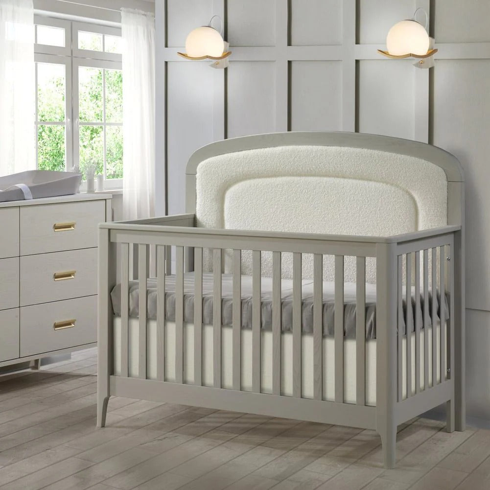 Natart Signature Series Palo 5-in-1 Convertible Crib with Upholstered Panel