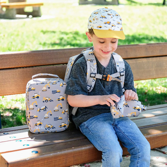Jan & Jul Kids Lunch Bag Grey Construction