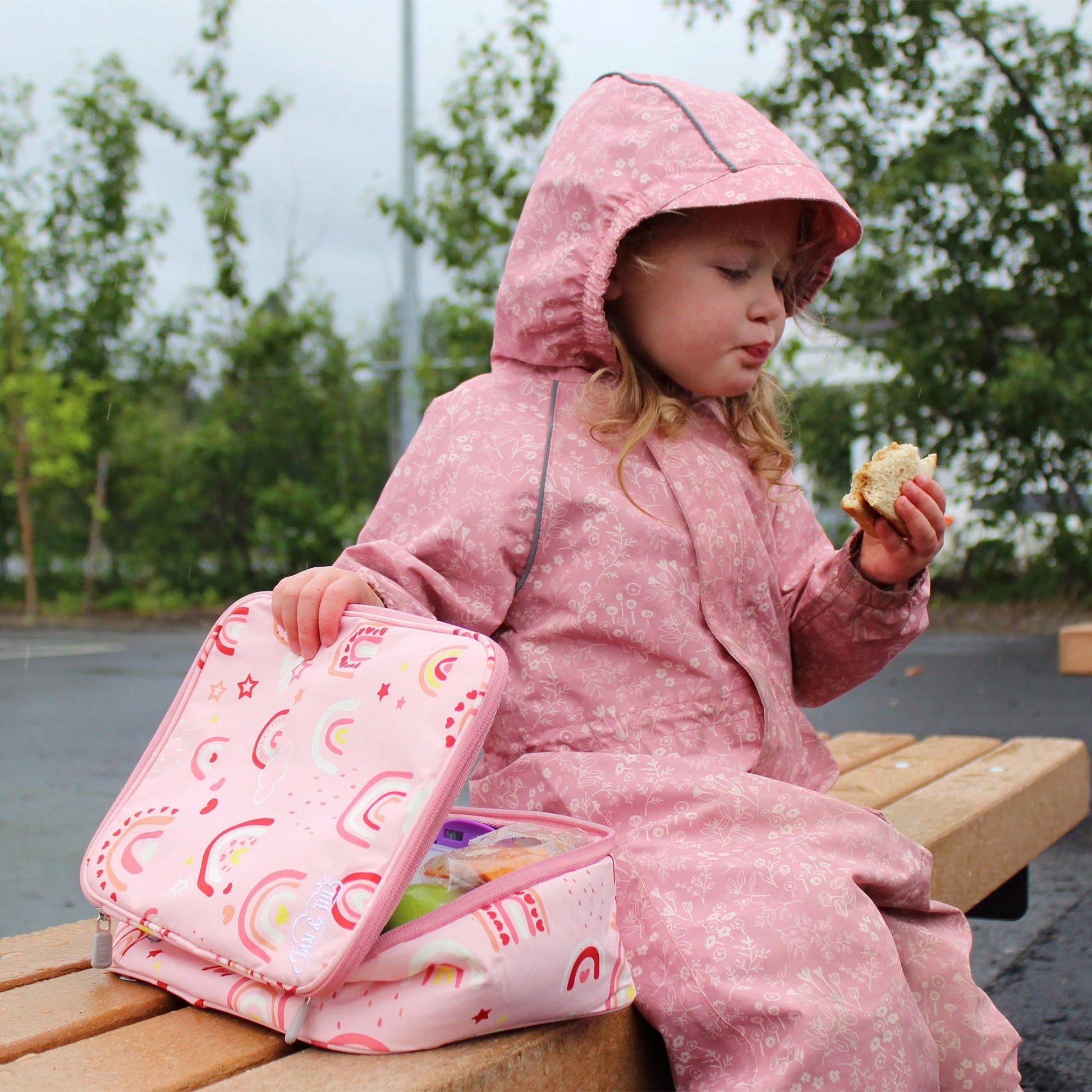 Jan & Jul Kids Lunch Bag Pink Rainbow