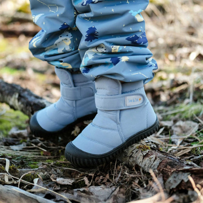 Jan & Jul Kids Insulated Ankle Boots Dusty Blue