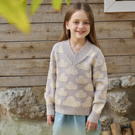 Petite Revery Cotton Knit Sweater Lilac Blush