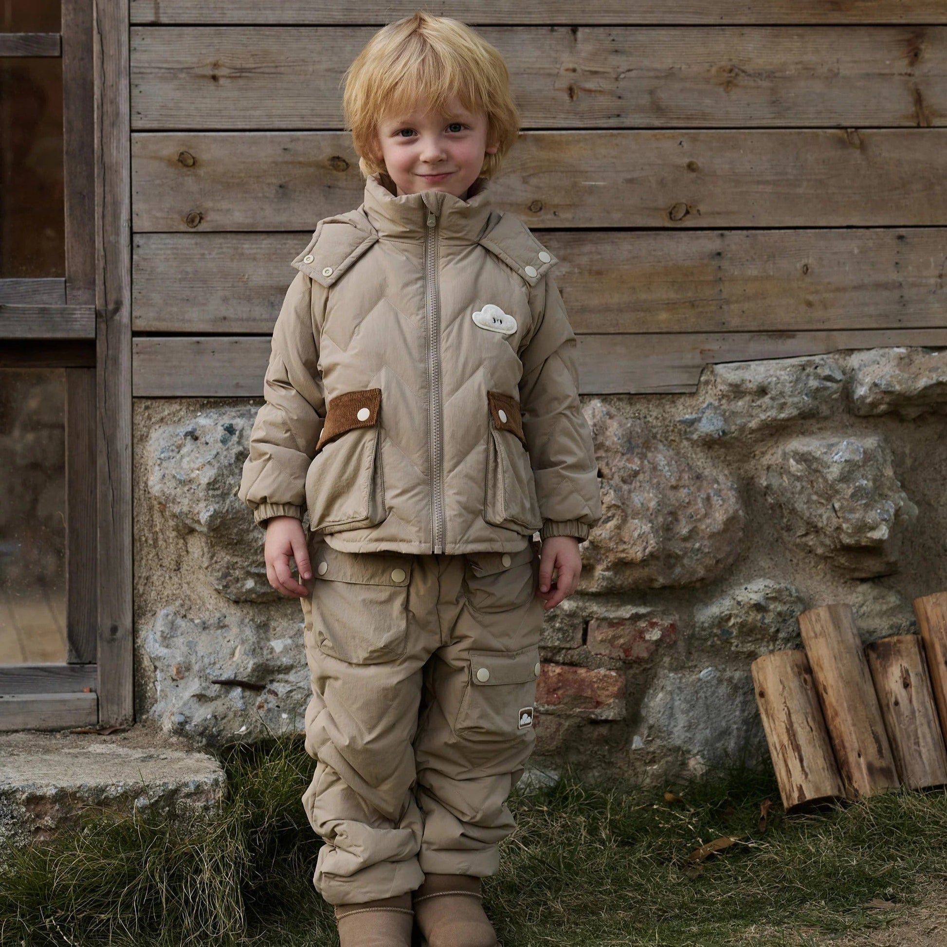 Petite Revery Recycled Nylon Taslon Pants Pine Wood