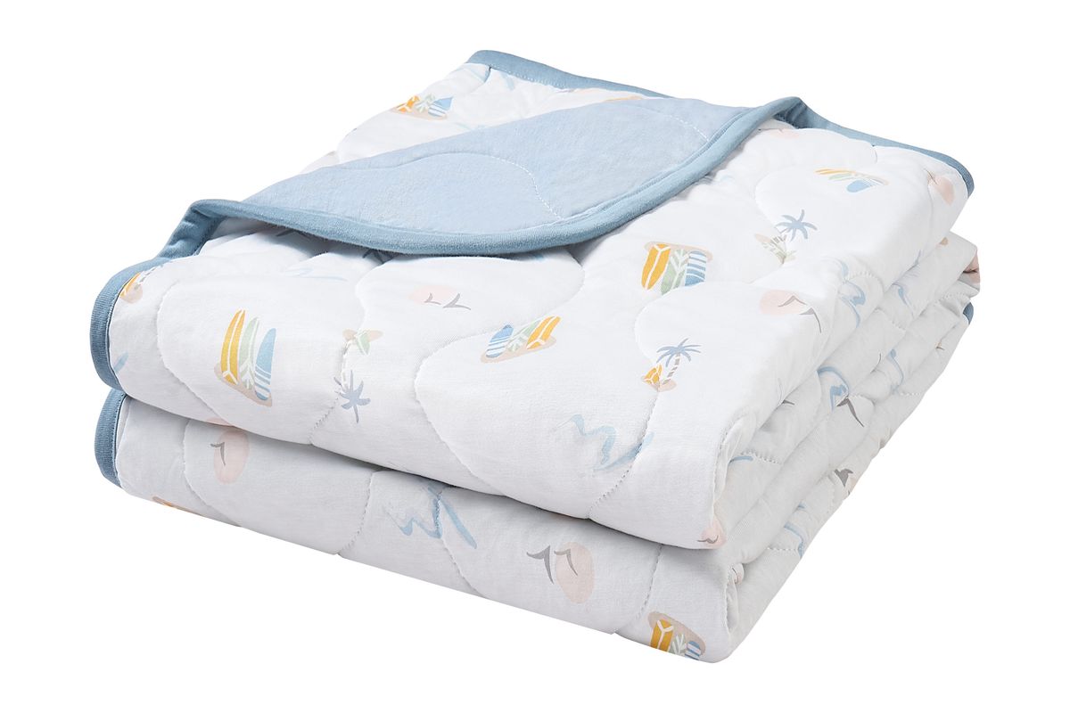 NEST DESIGNS BAMBOO JERSEY COZY BLANKET 2.0 TOG (SMALL) - PASTEL WAVES