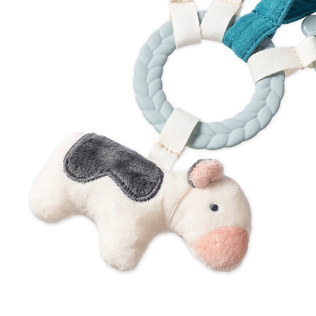 Itzy ritzy bitzy busy gift set plush dog with blue braided ring