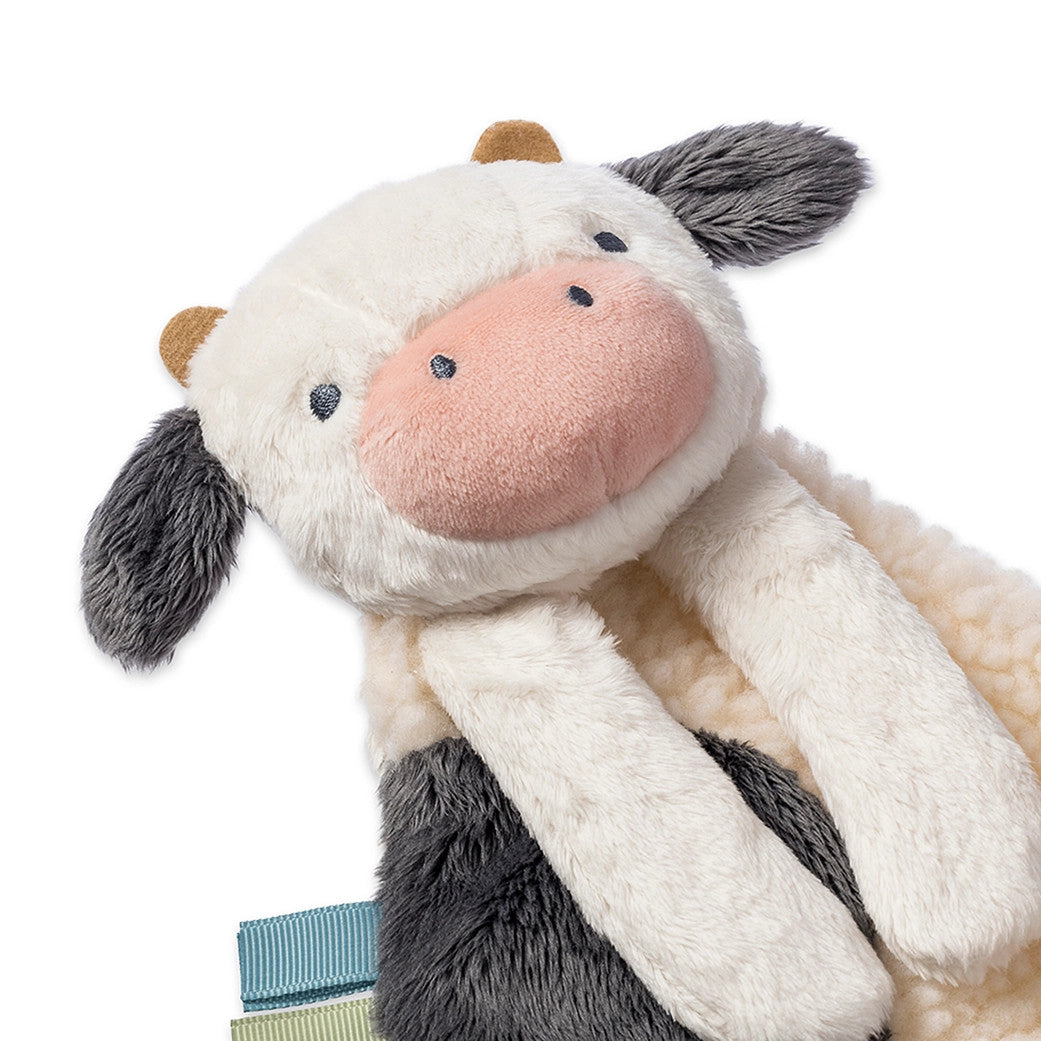 Itzy Ritzy Bitzy Busy Gift Set plush toy, cream and gray with pink snout