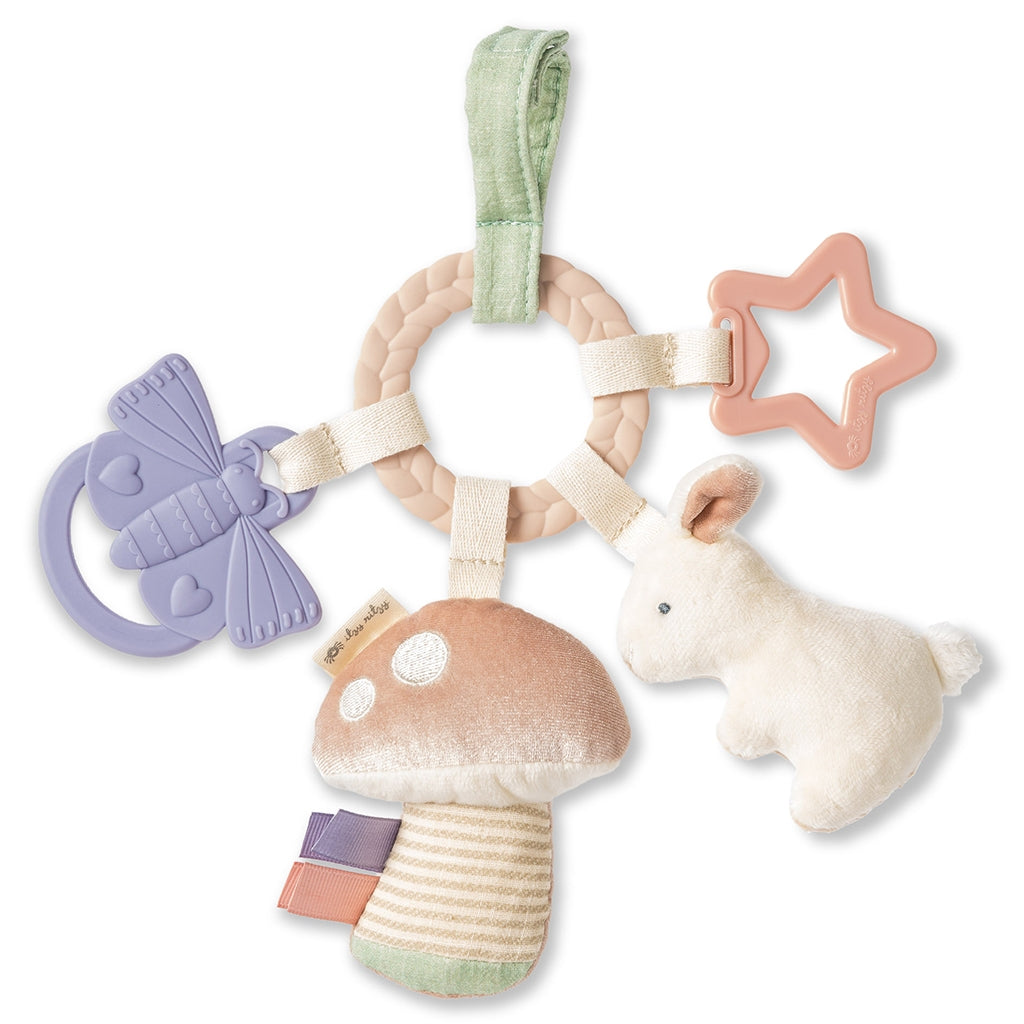 Itzy Ritzy Bitzy Busy Ring teething activity toy with pastel plush charms