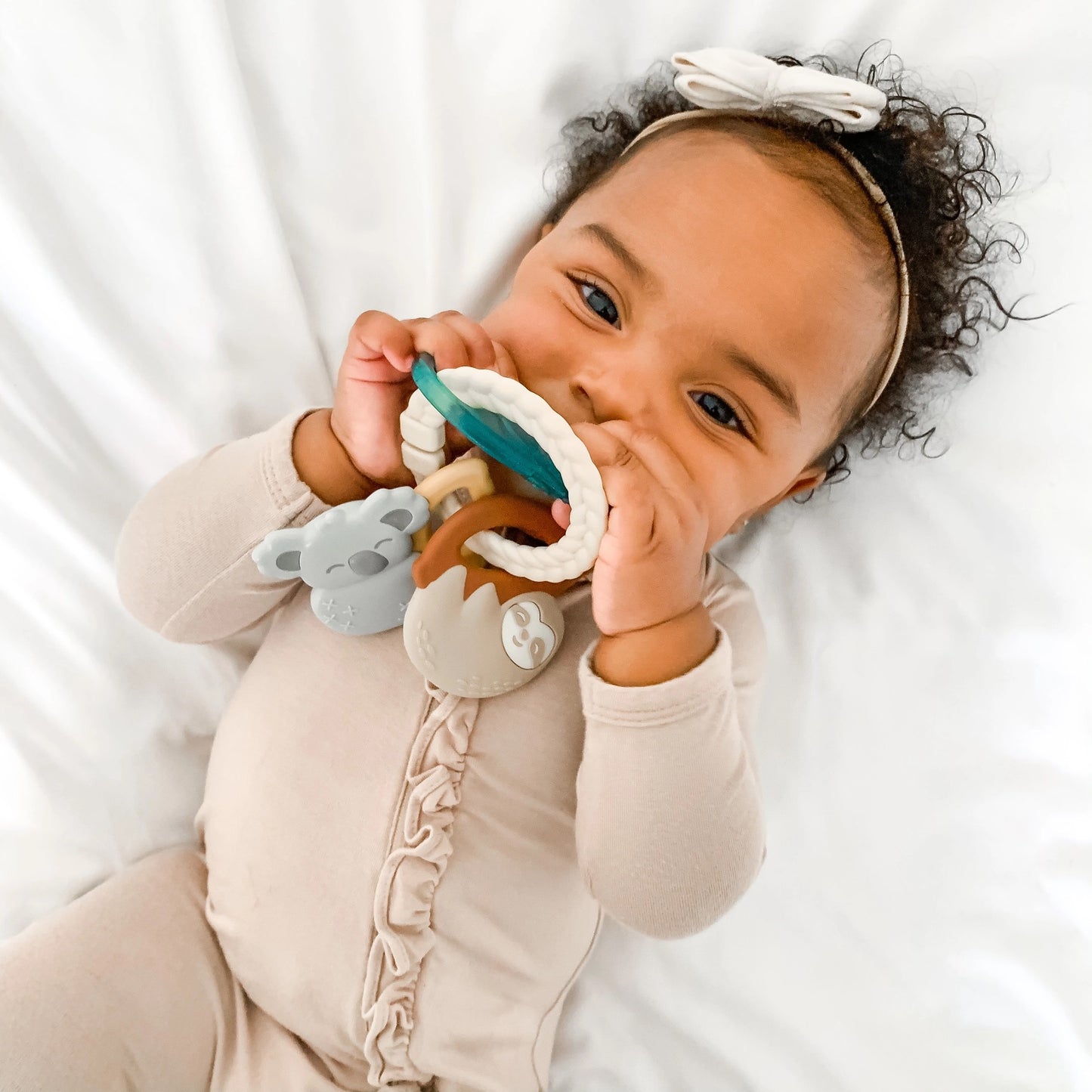 ITZY RITZY KEYS RING WITH RATTLE TEETHER - TROPICAL - baby enRoute