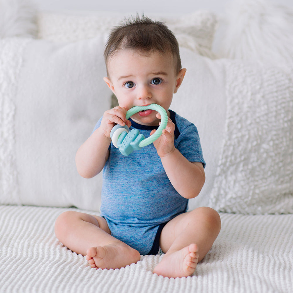 ITZY RITZY RATTLE SILICONE TEETHER - CACTUS - baby enRoute
