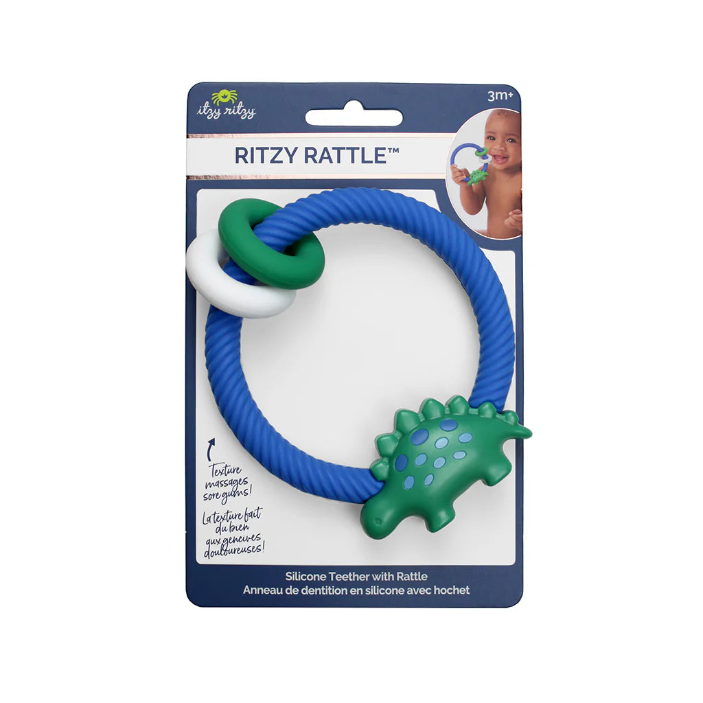 ITZY RITZY RATTLE SILICONE TEETHER - baby enRoute