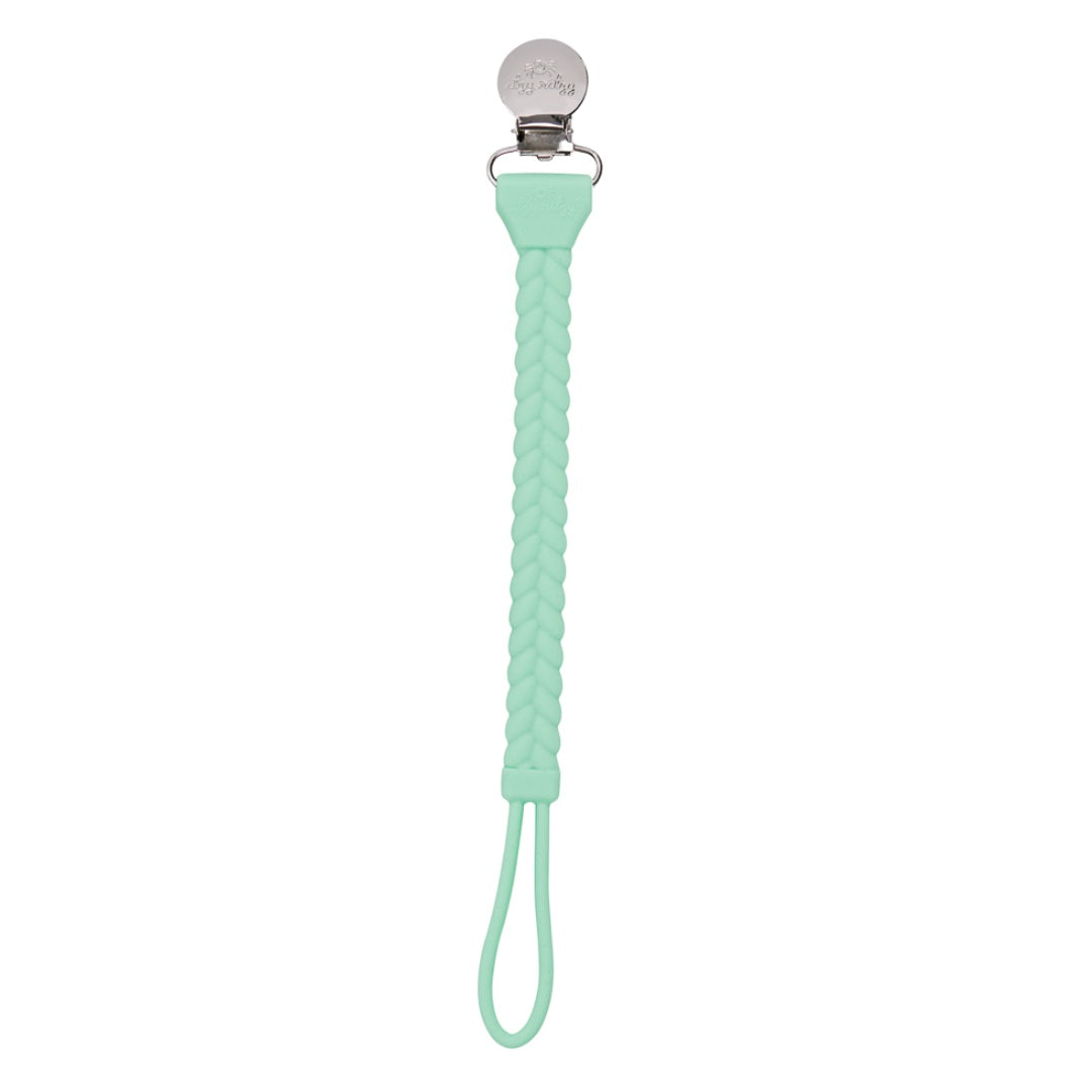 ITZY RITZY SWEETIE ROSE GOLD PACIFIER CLIP WITH MINT SILICONE STRAP - baby enRoute