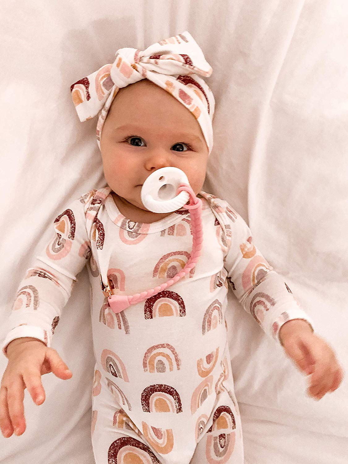 Itzy Ritzy Sweetie Strap Braided Pacifier Clip
