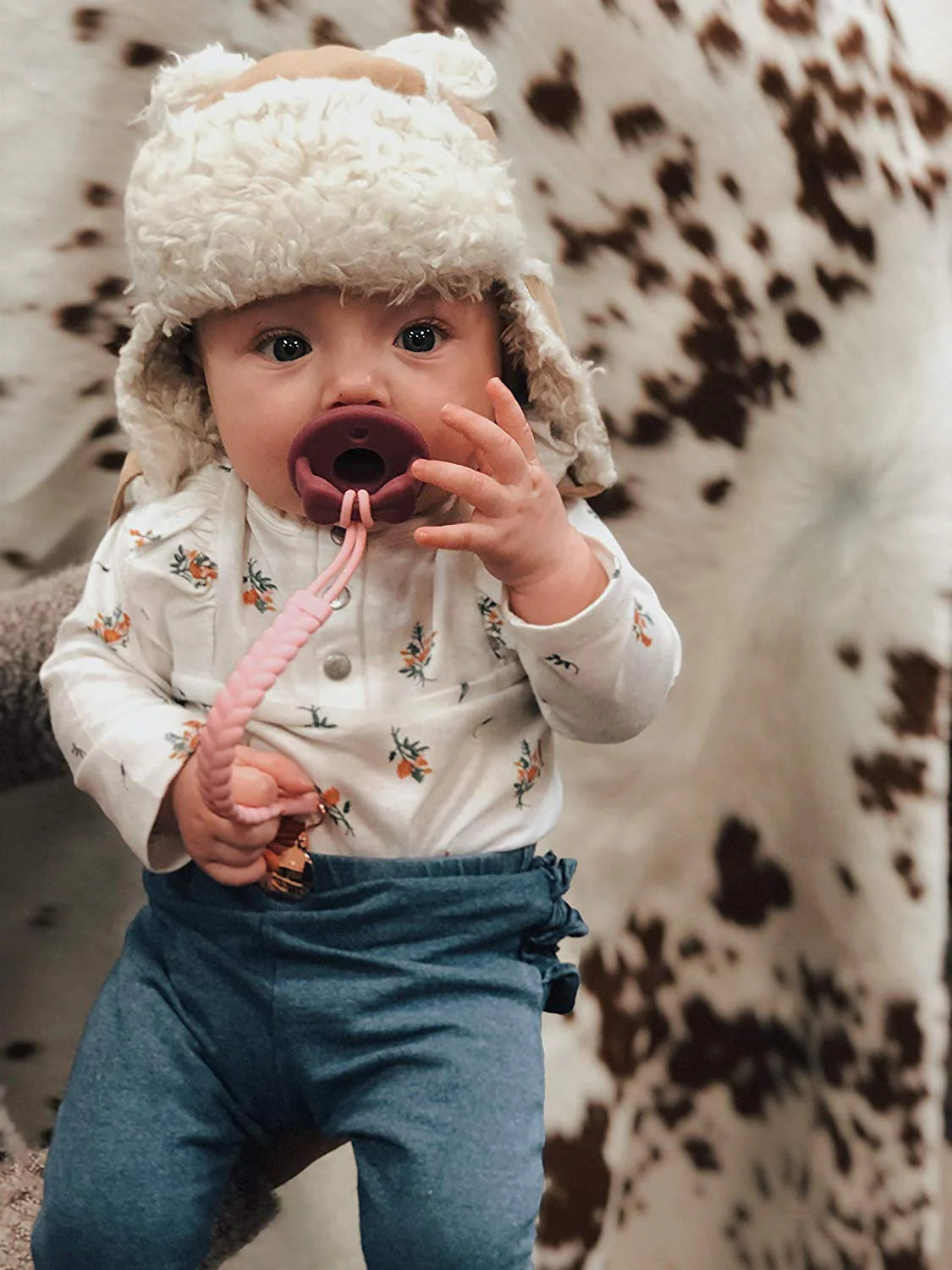 Itzy Ritzy Sweetie Strap Braided Pacifier Clip