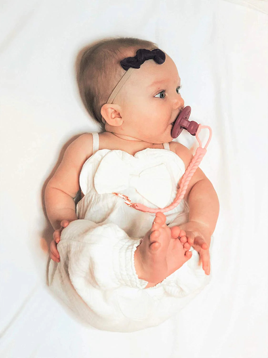 Itzy Ritzy Sweetie Strap Braided Pacifier Clip