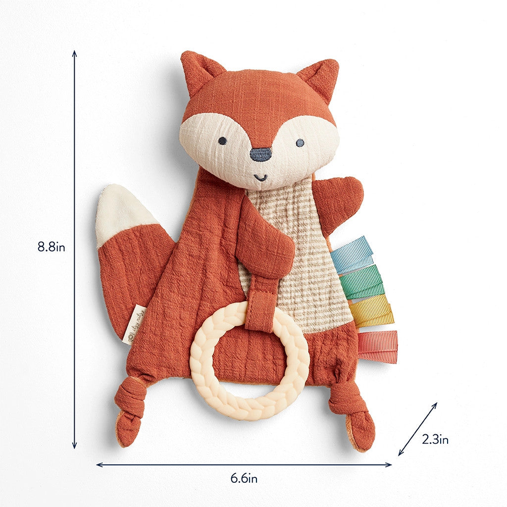 ITZY RITZY FOX BITZY CRINKLE SENSORY TOY WITH TEETHER - baby enRoute